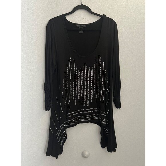Elegant Black Blouse by Grace Elements - Picture 1 of 4